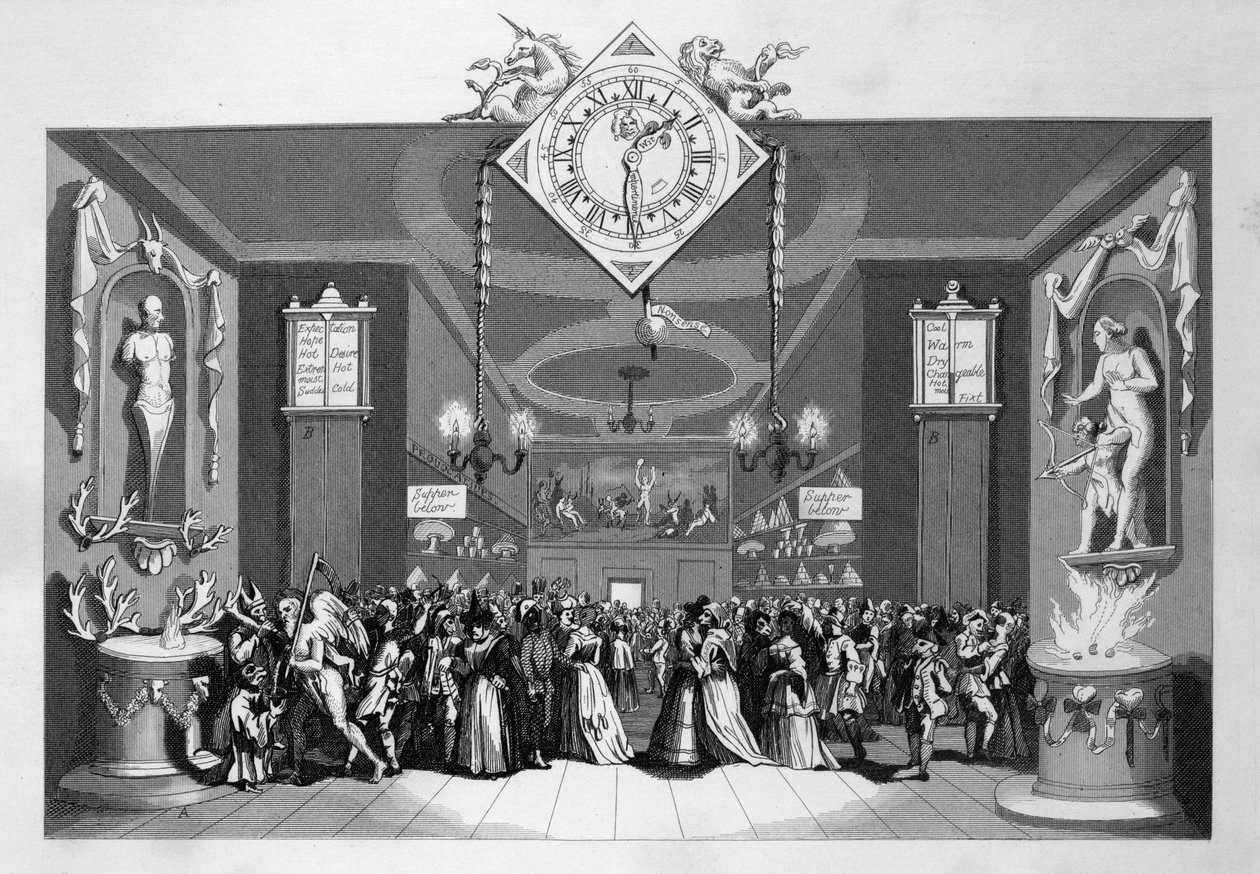 Maskeli Balo bileti by William Hogarth