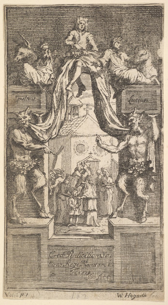 The New Metamorphosis: Frontispiece, Cilt 1, 1724. by William Hogarth