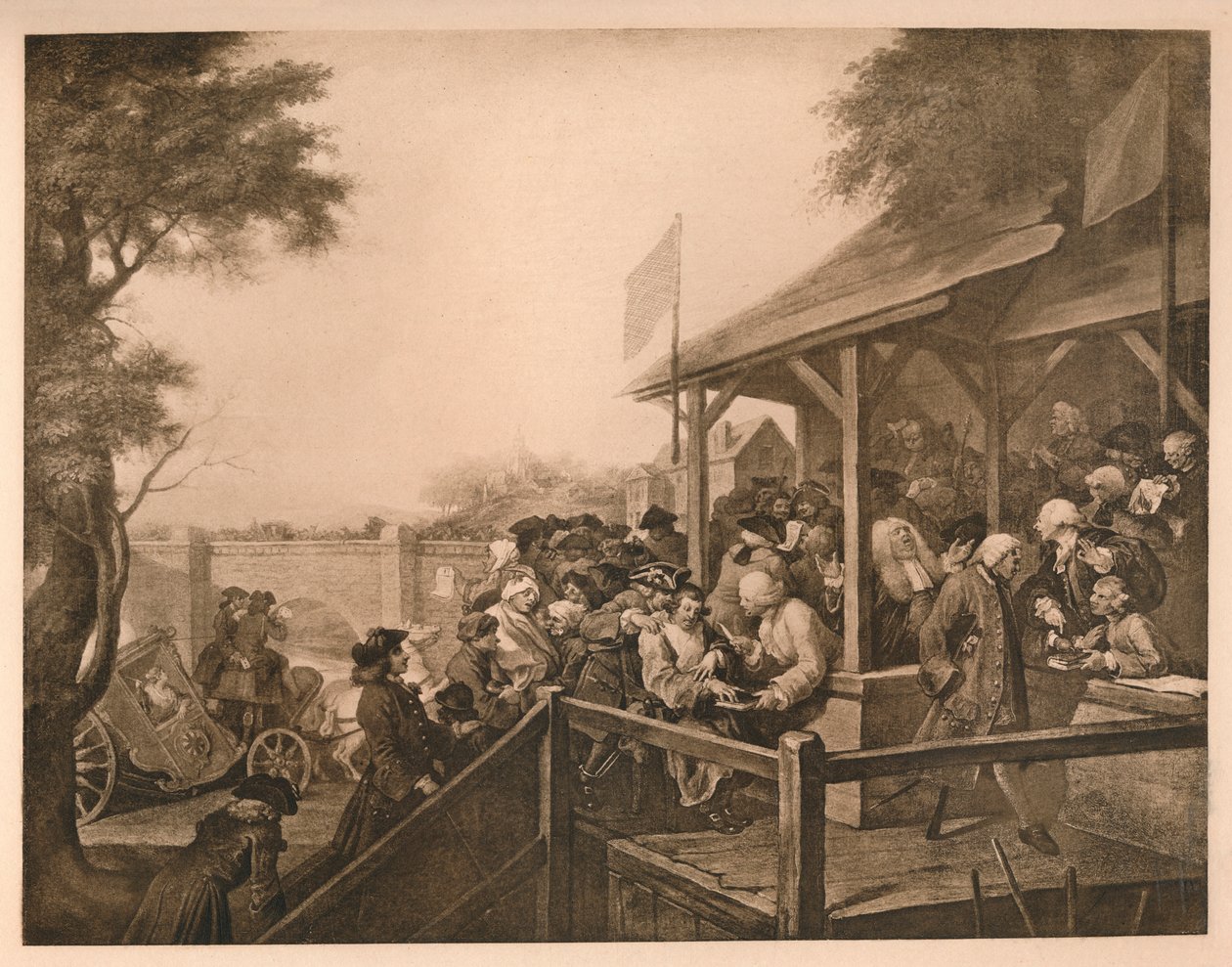 Oylama, Bir Seçimin Mizahlarından III. Levha, 1757 by William Hogarth