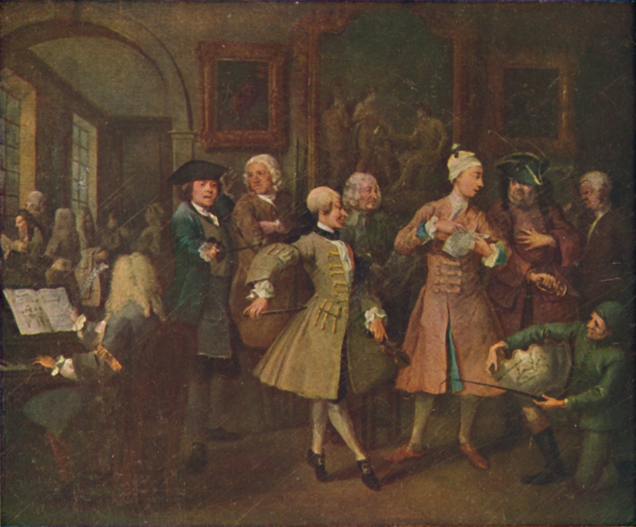 Tırmıklar İlerleme - Levee, 1720-1735, 1920. by William Hogarth