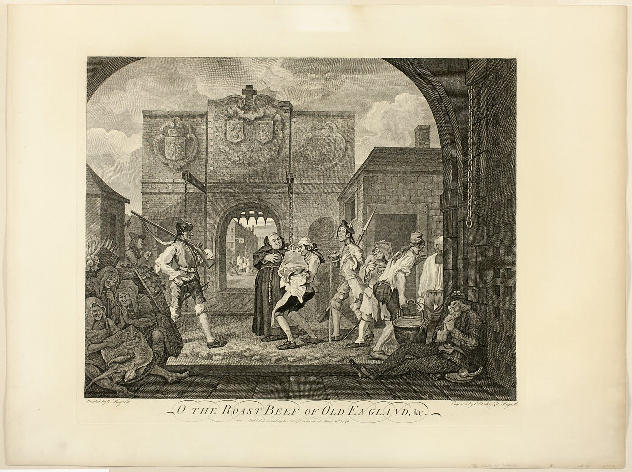 Eski İngiltere'nin Kızartılmış Sığır Eti by William Hogarth