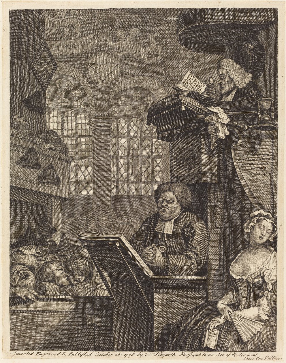 Uyuyan Cemaat by William Hogarth
