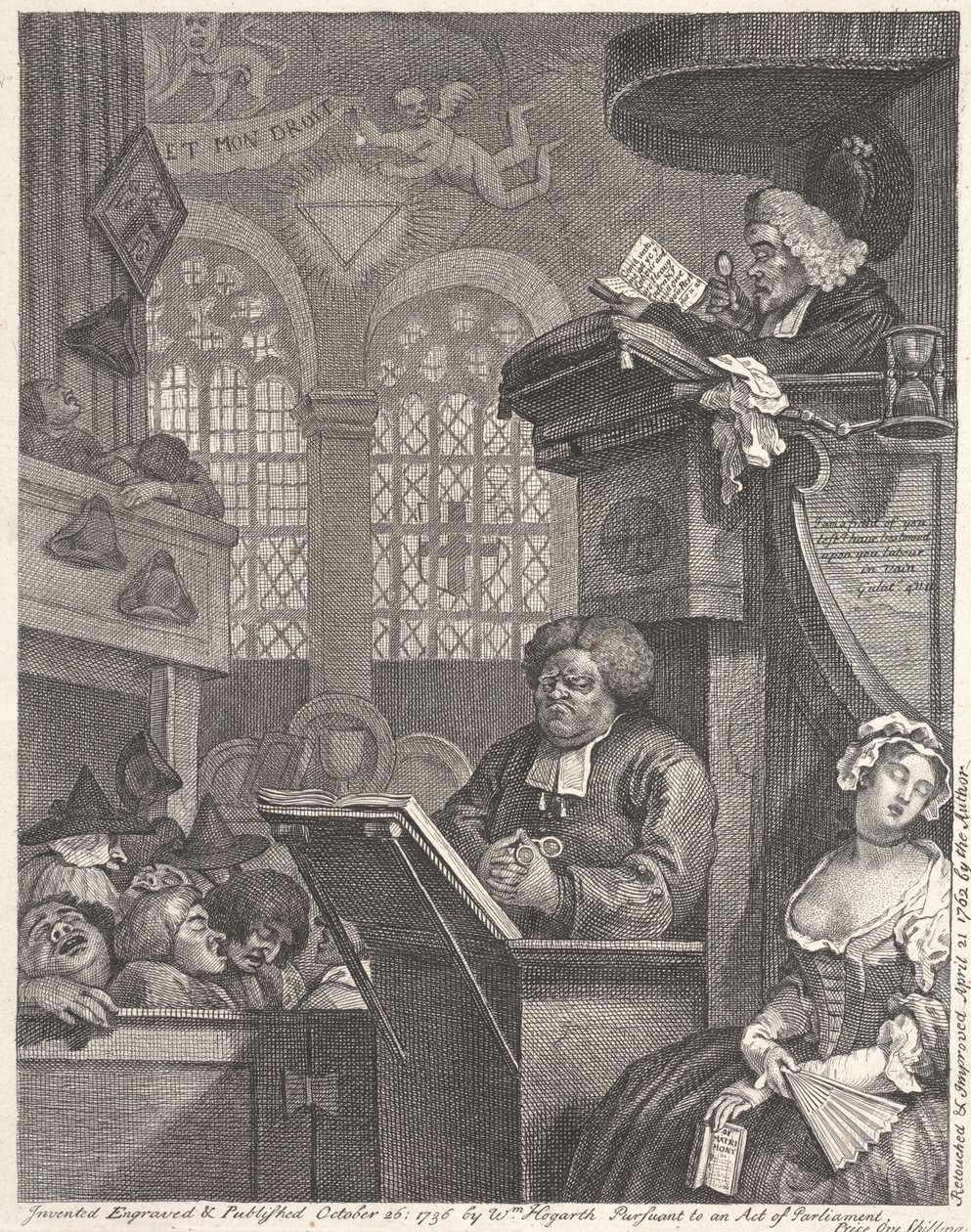 Uyuyan Cemaat by William Hogarth