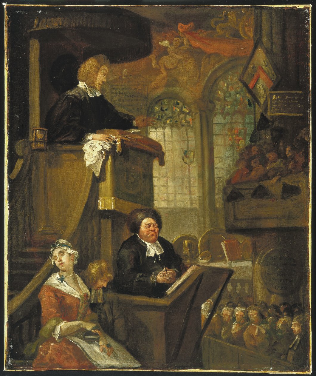 Uyuyan Cemaat, 1728 by William Hogarth