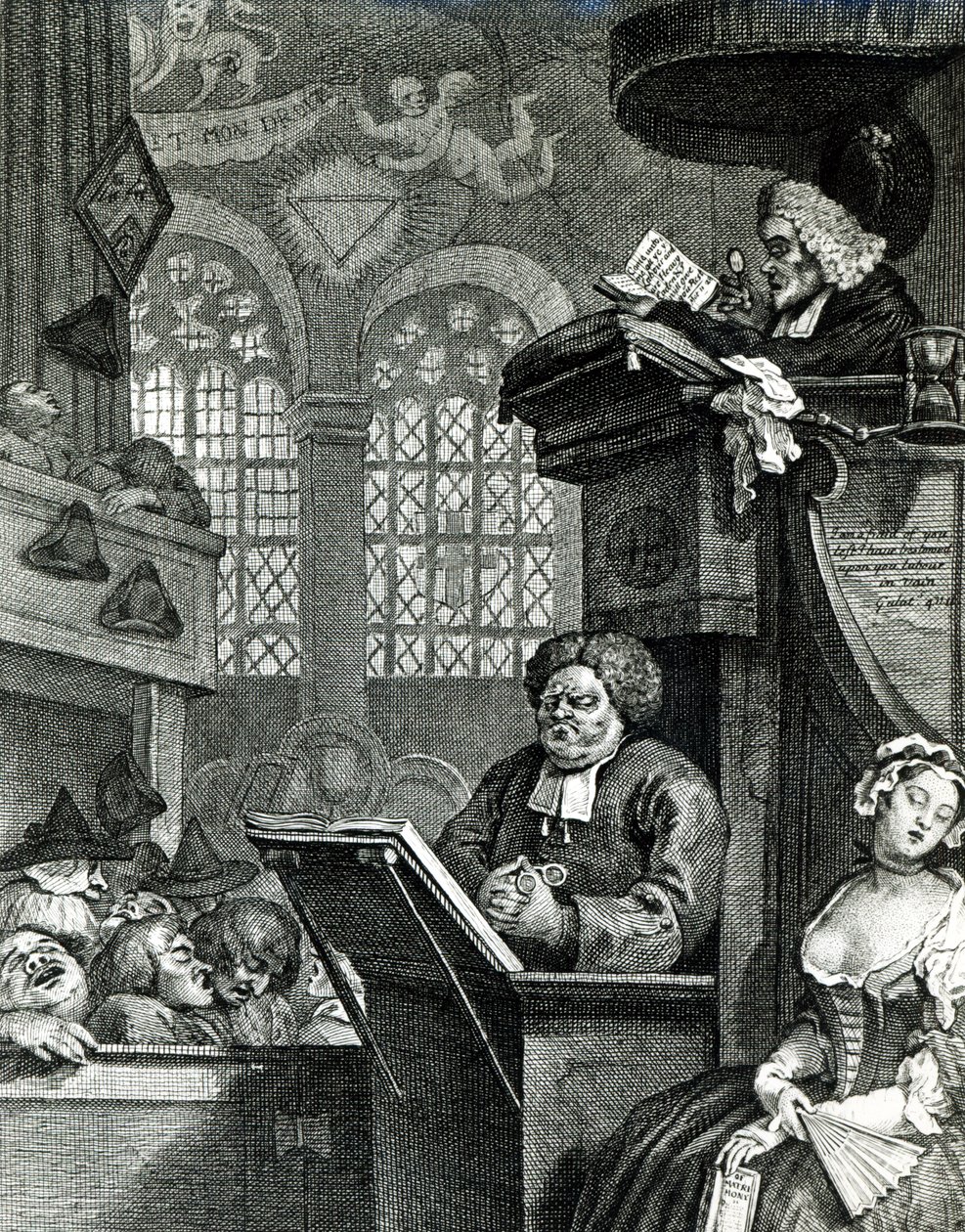 Uyuyan Cemaat, 1736 by William Hogarth
