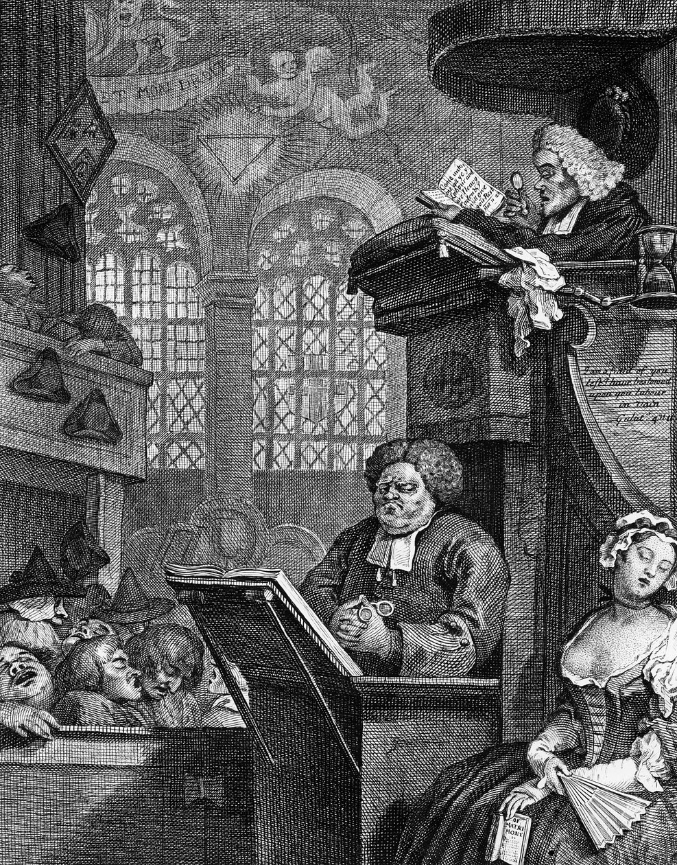 Uyuyan Cemaat, 1736 by William Hogarth