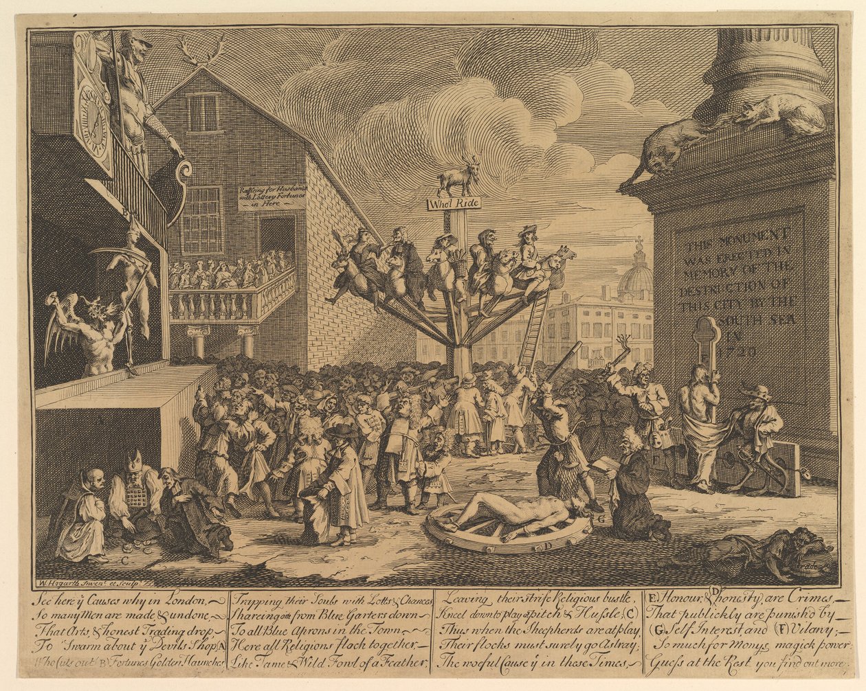 Güney Denizi Planı, 1722. by William Hogarth