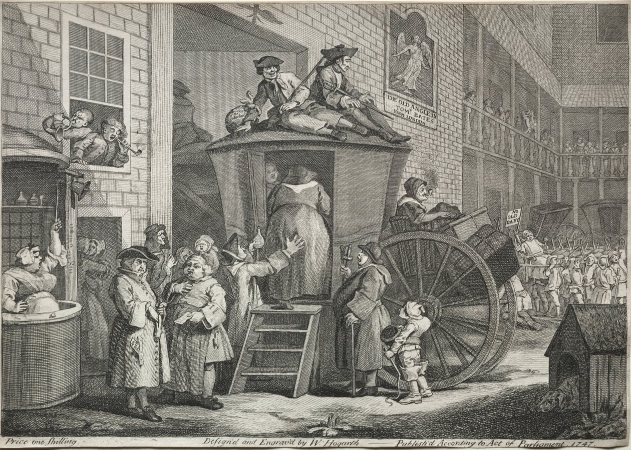 Sahne Koçu, 1747. by William Hogarth