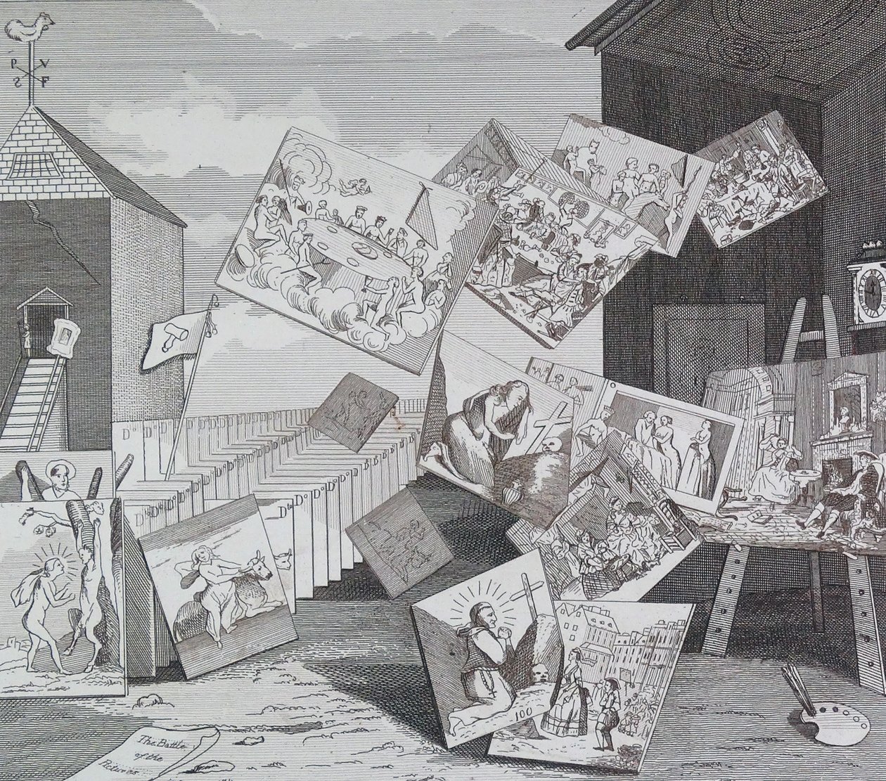 resimlerin savaşı by William Hogarth