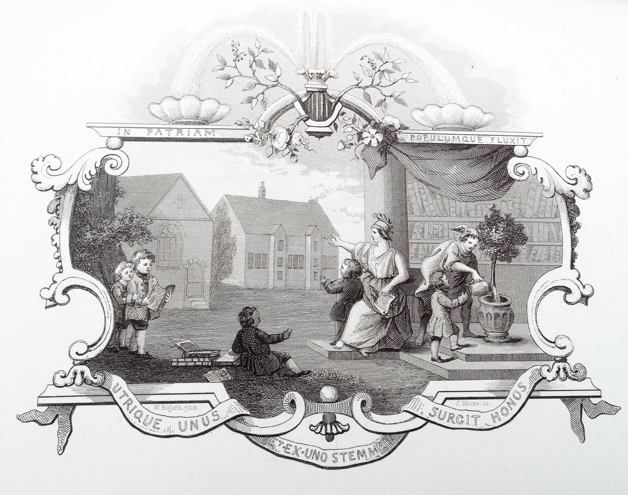 Tiverton okul ziyafeti için bilet by William Hogarth