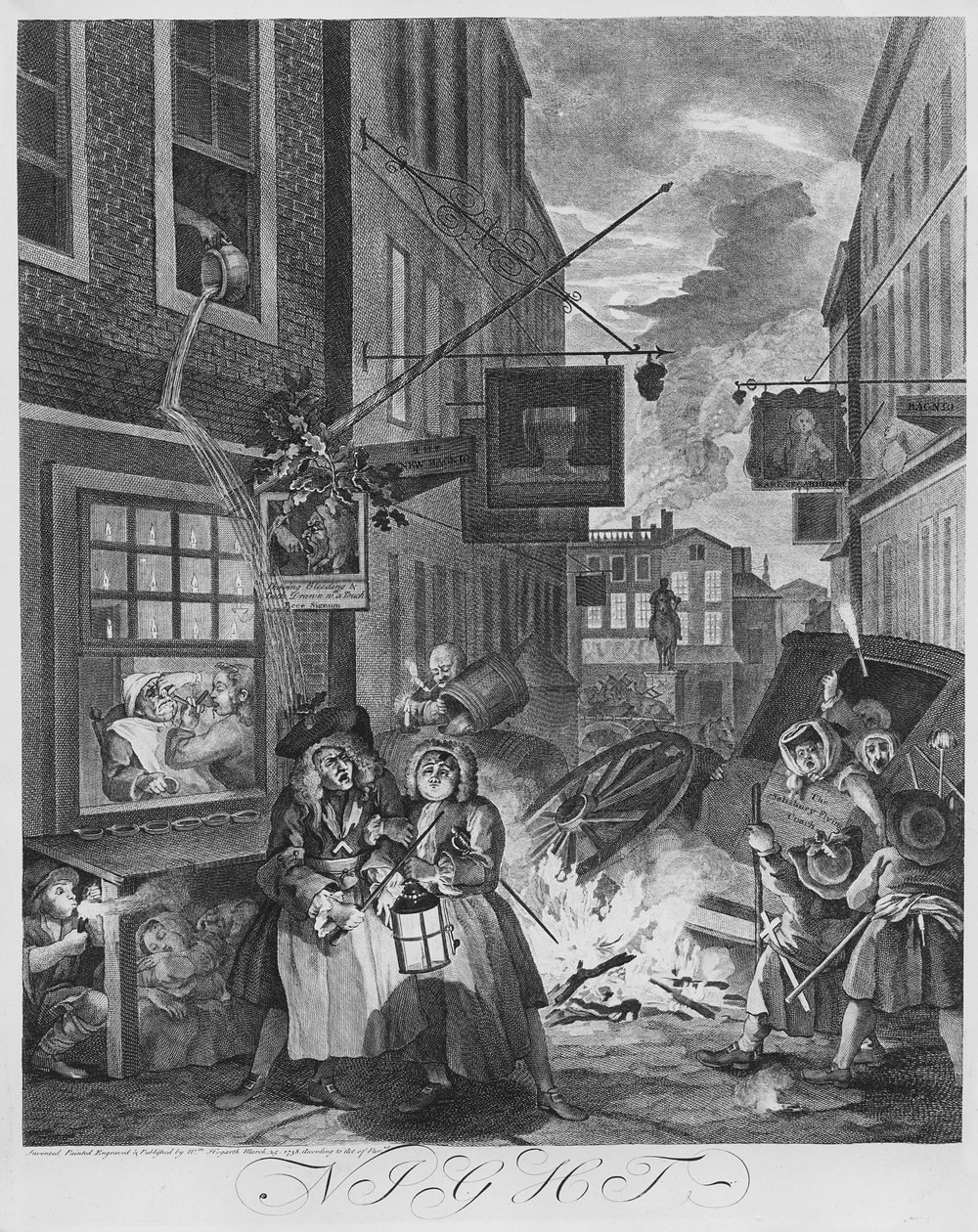 Günün Vakitleri, Gece, 1738 by William Hogarth