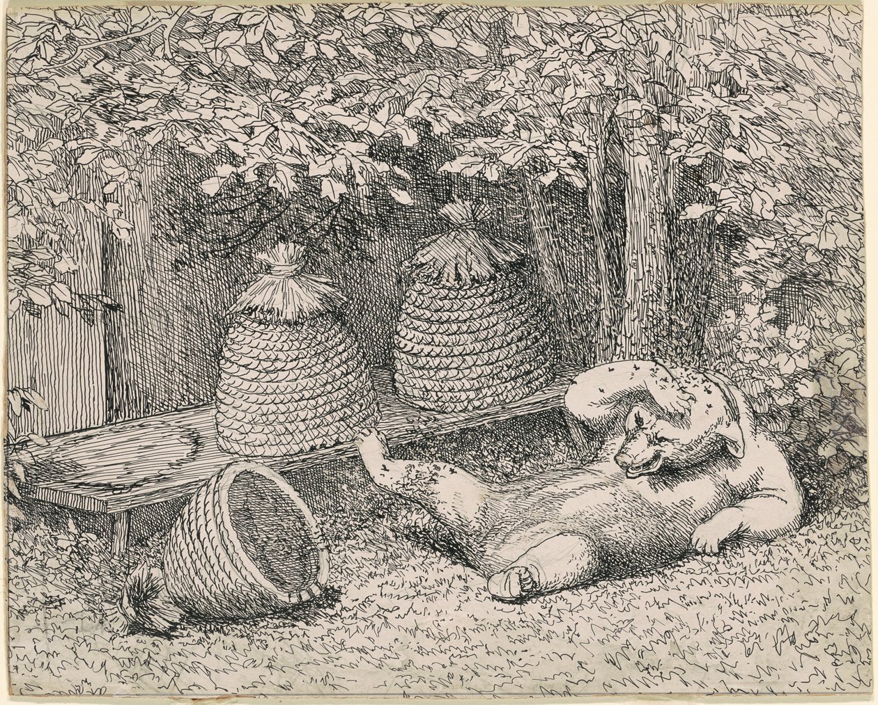 Arıların soktuğu ayı by William Holbrook Beard