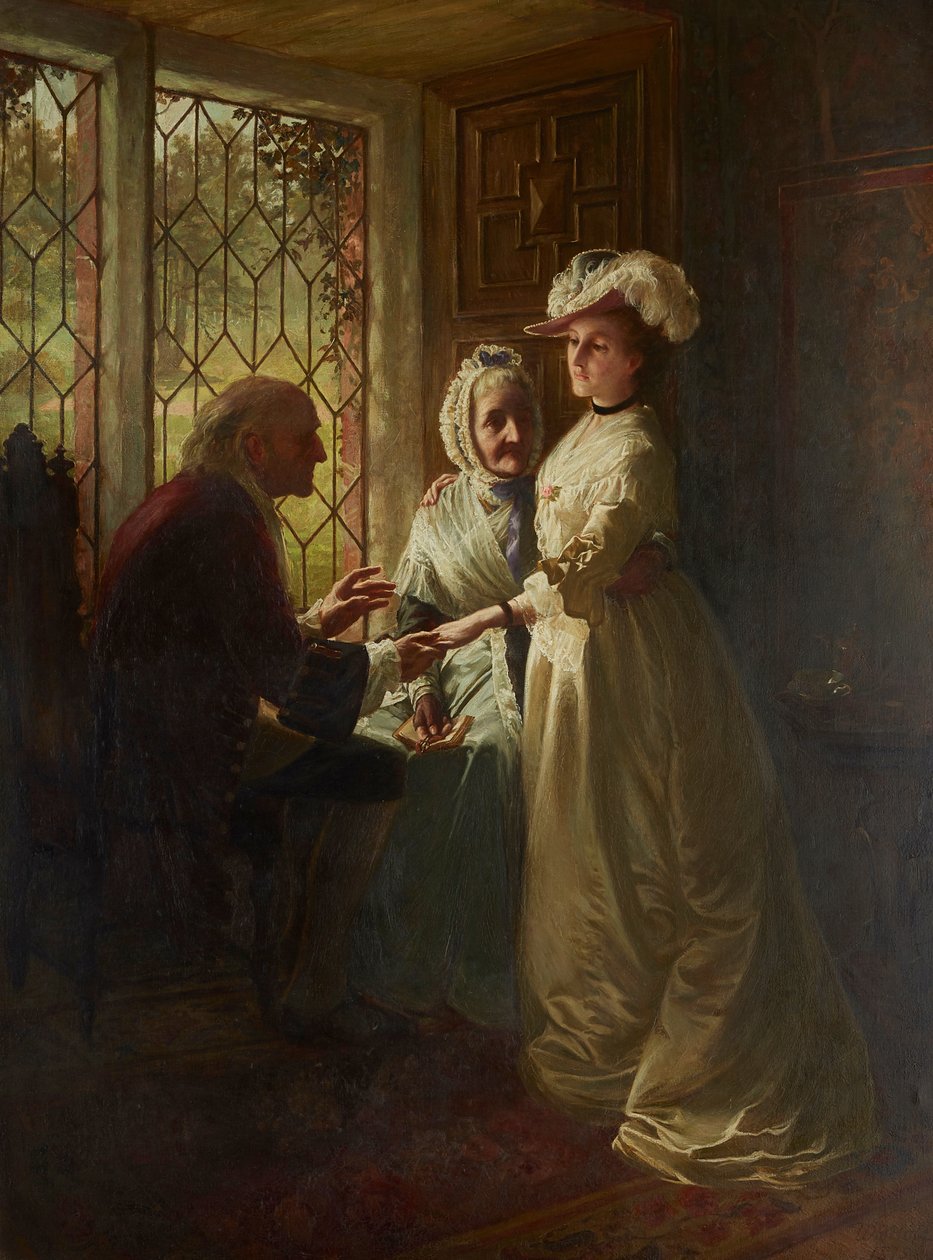 İzne Ayrılan Kız (tuval üzerine yağlı boya) by William Hole