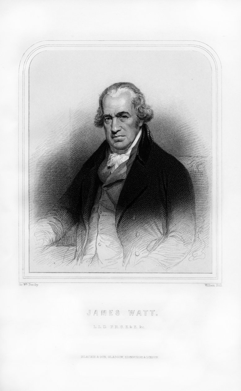 James Watt, İskoç mucit ve mühendis, 1870 by William Holl