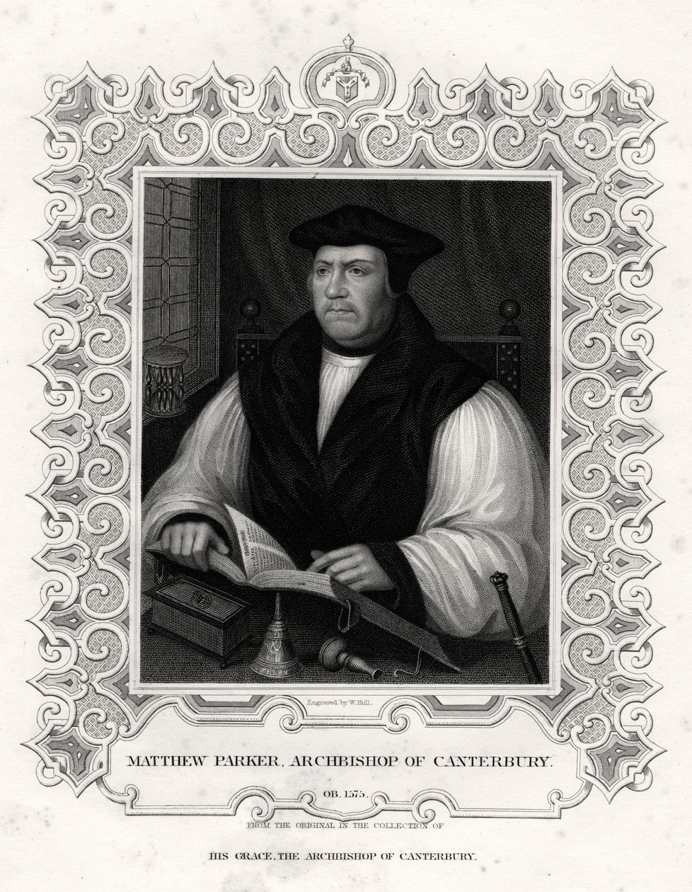 Matthew Parker, Canterbury Başpiskoposu, 19. yüzyıl by William Holl