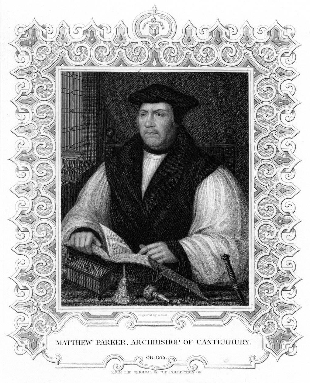 Matthew Parker, İngiliz başrahip, 19. yüzyıl by William Holl