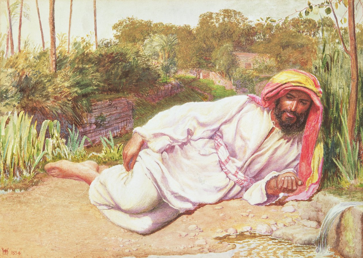 Bir Dere Kenarında Dinlenen Arap, 1854 by William Holman Hunt