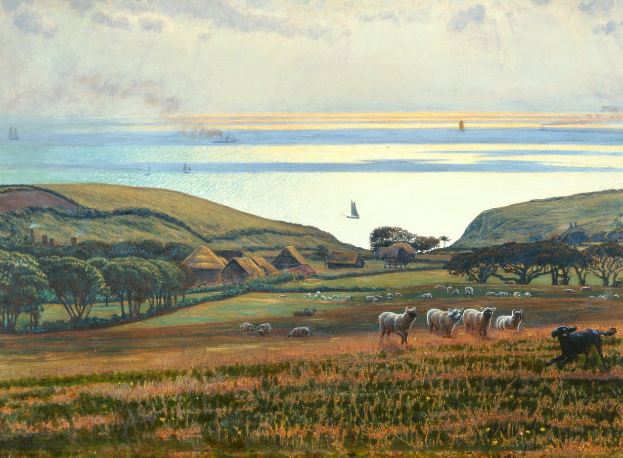 Fairlight Downs, Denizde Güneş Işığı by William Holman Hunt