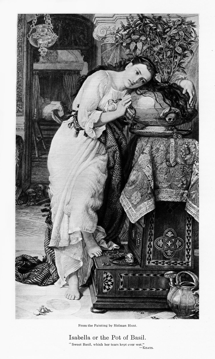 Isabella ve Fesleğen Çömleği, c1867 by William Holman Hunt
