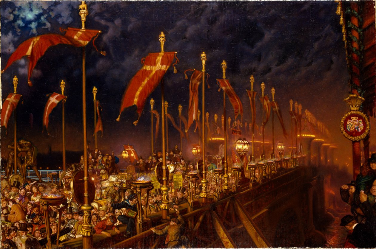 Galler Prensi ve Prensesinin Evlendiği Gecede Londra Köprüsü, 1863 by William Holman Hunt
