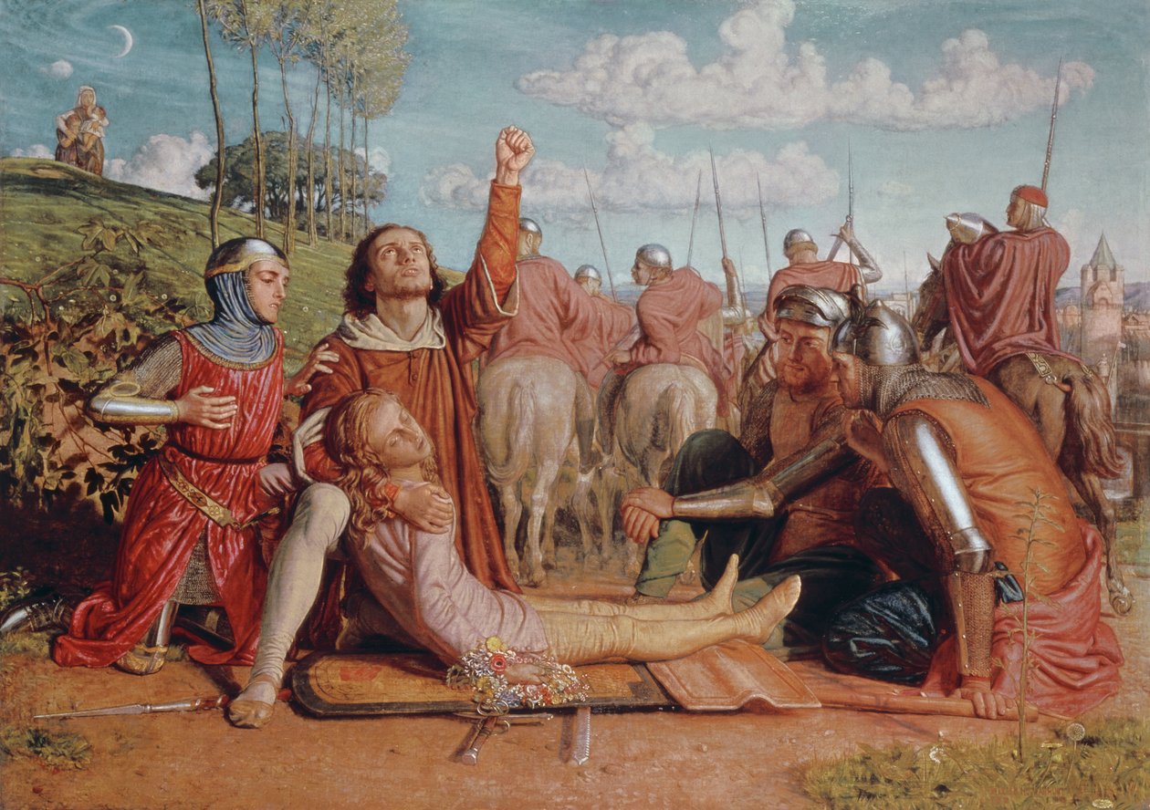Rienzi, Colonna ve Orsini Grupları Arasındaki Bir Çatışmada Öldürülen Genç Kardeşinin Ölümü İçin Adaleti Elde Etme Yemini, 1849-49 by William Holman Hunt