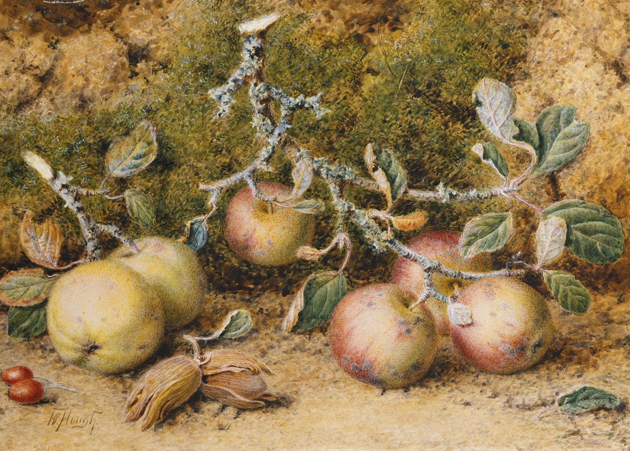 Elma, Fındık ve Kuşburnu ile Natürmort, by William Hough