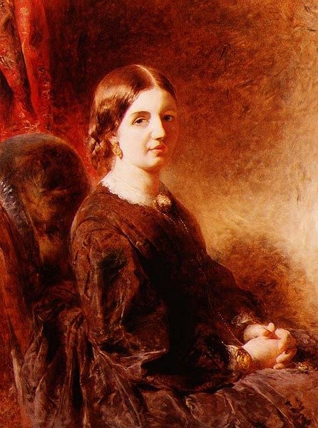 Oturan, Bayan Huggins olduğu söylenen bir kadının portresi by William Huggins
