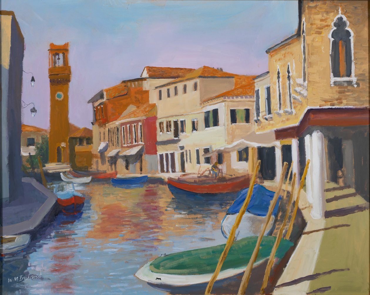 Burano Saat Kulesi, 2000 (gemide petrol) by William Ireland