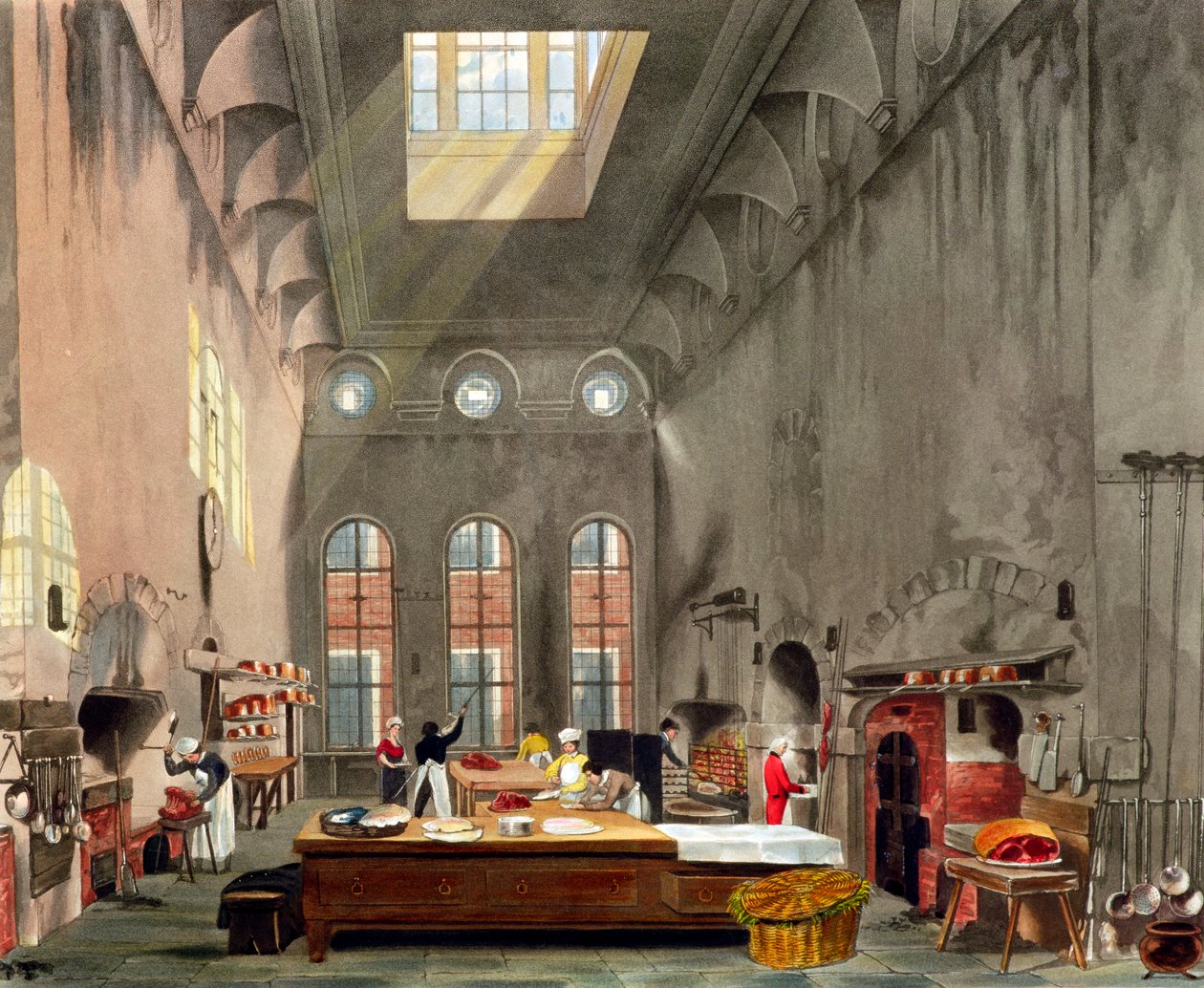 Mutfak, St James Sarayı, Londra, 1819 by William James Bennett