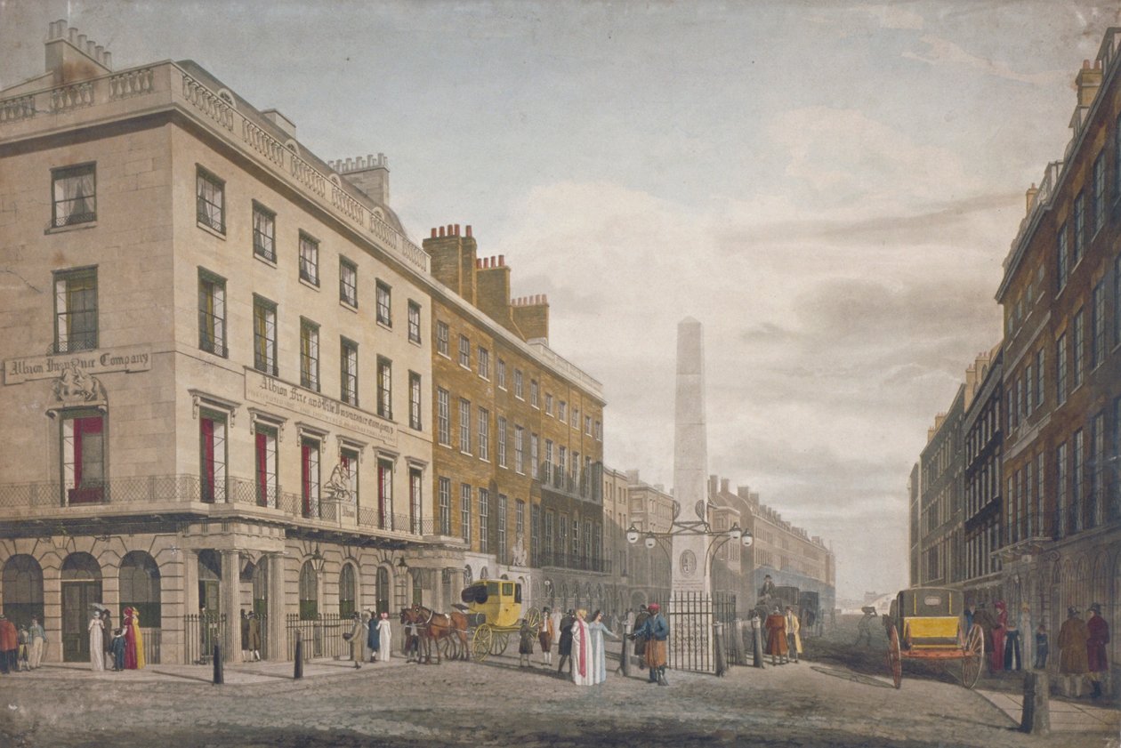New Bridge Caddesi, Londra Şehri, 1809 by William James Bennett