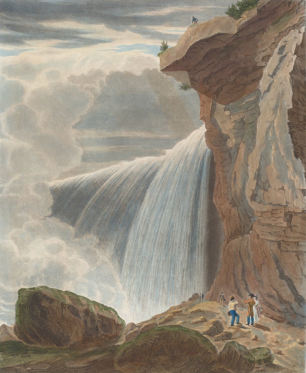Masa Kayasının Altından Niagara Şelalesi, 1829. by William James Bennett