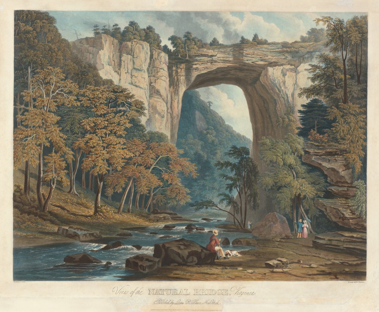 Doğal Köprü Manzarası by William James Bennett after Jacob C. Ward