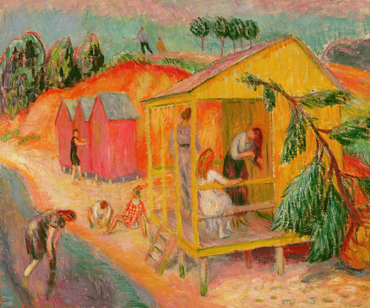 Hamamlar (tuval üzerine yağlı boya) by William James Glackens