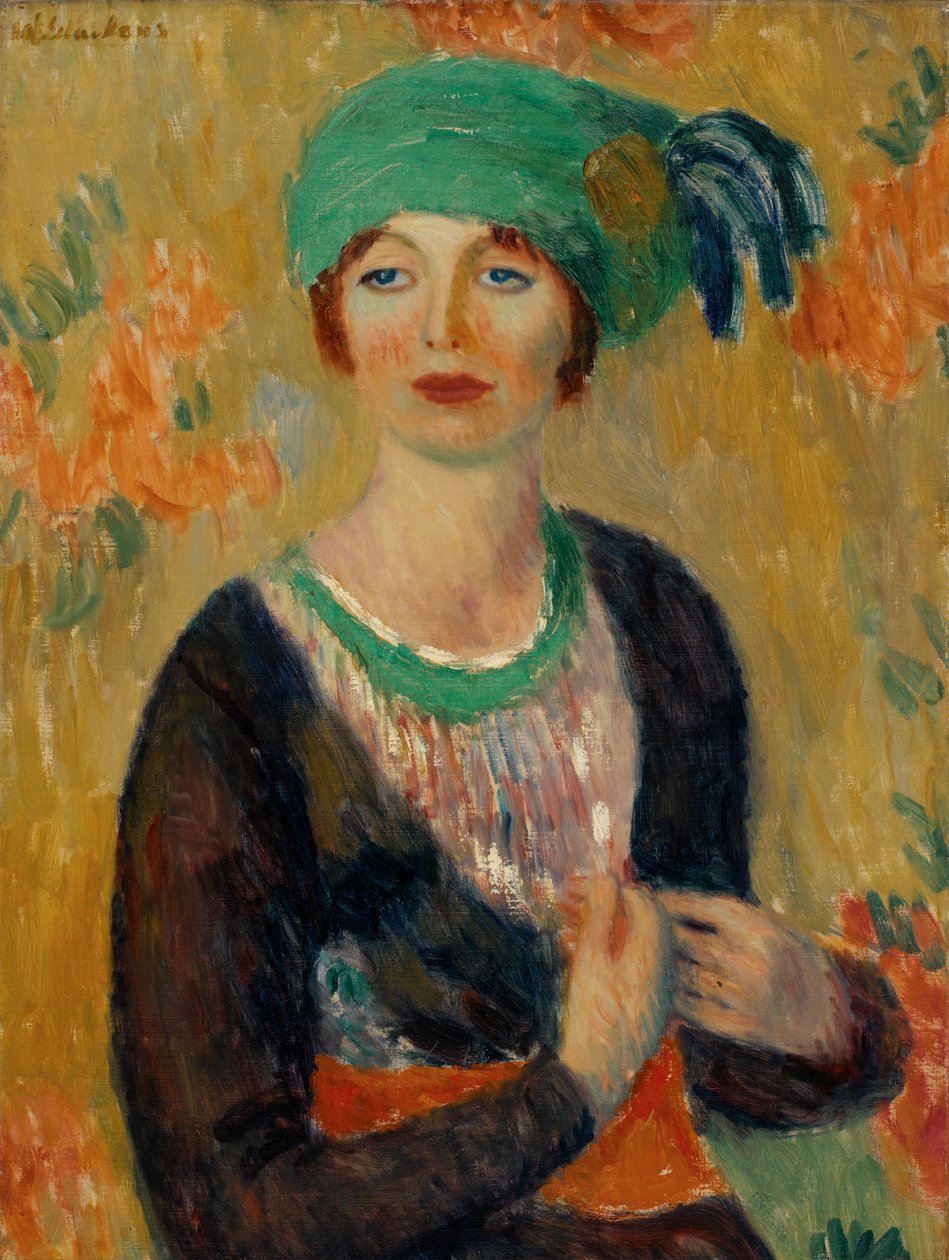 Yeşil Sarıklı Kız by William James Glackens