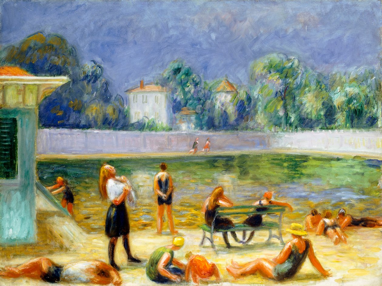 Açık hava yüzme havuzu by William James Glackens