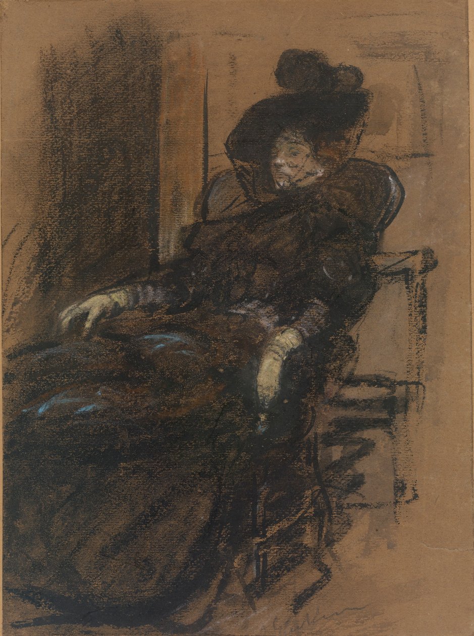 oturan kadın by William James Glackens
