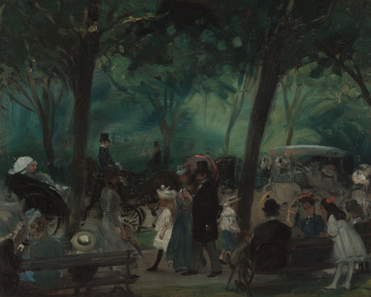 Sürücü, Central Park, c.1905 by William James Glackens