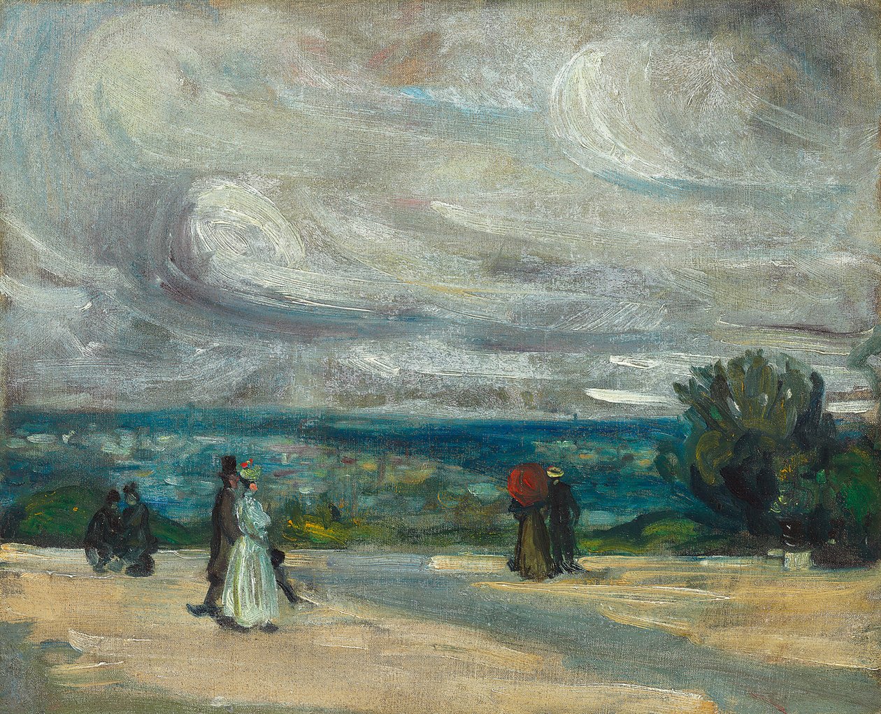 Teras (tuval üzerine yağlı boya) by William James Glackens