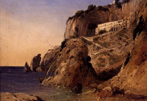 Amalfi Sahil şeridinde Bir Manastır by William James Linton