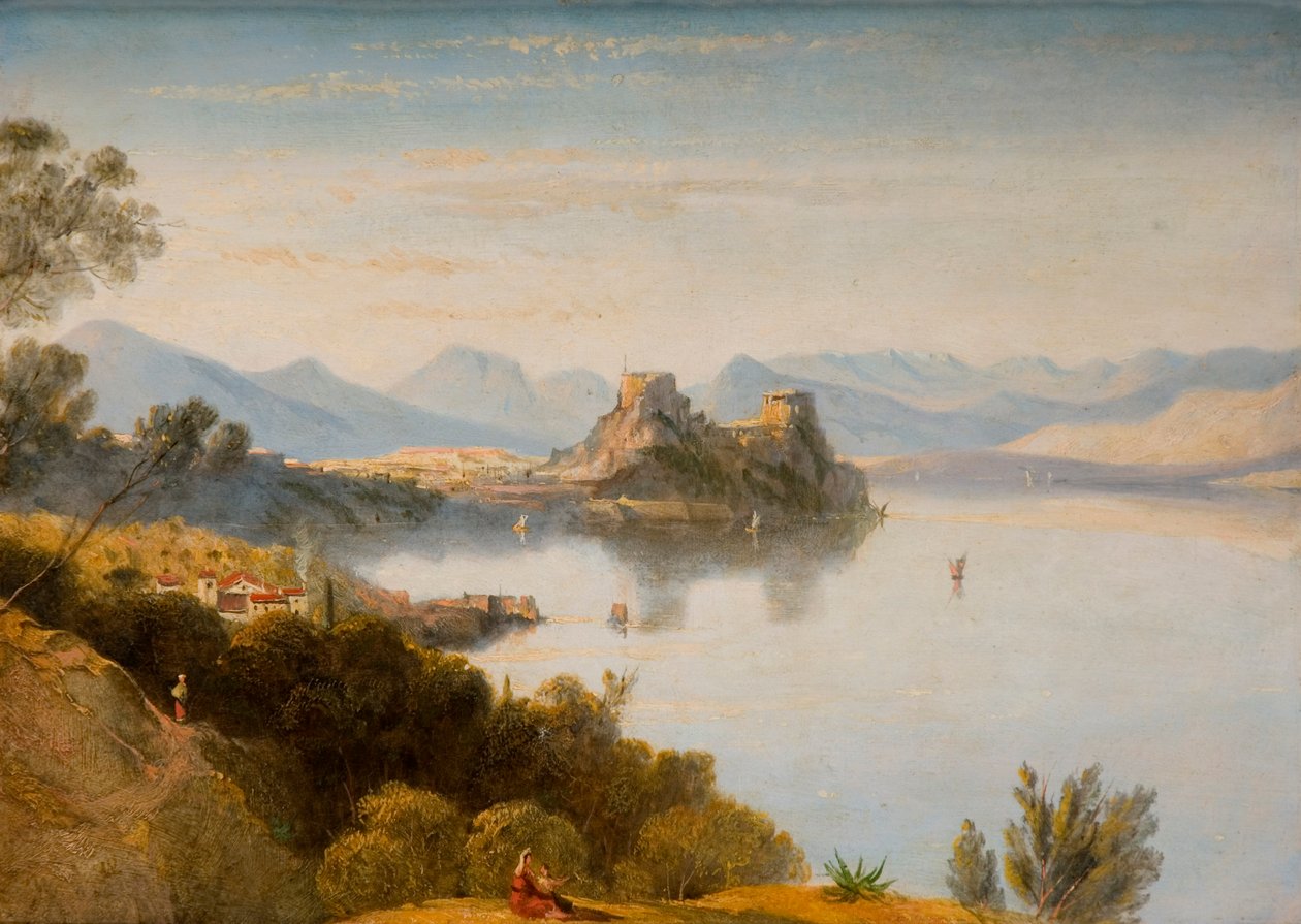 Uzakta Korfu ile Arnavut Dağları by William James Linton