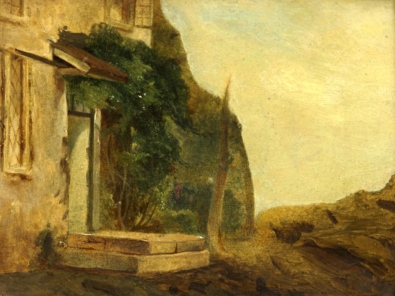 Bir Kulübe Kapısı (panelde yağ) by William James Muller