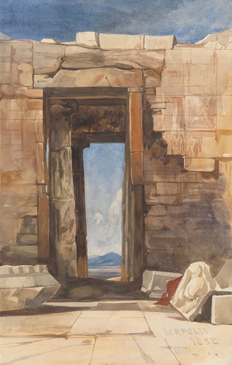 Akropolis'te Bir Kapı, Atina by William James Muller