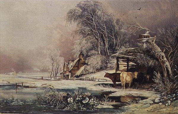 Kışın alçalan bir gün by William James Muller