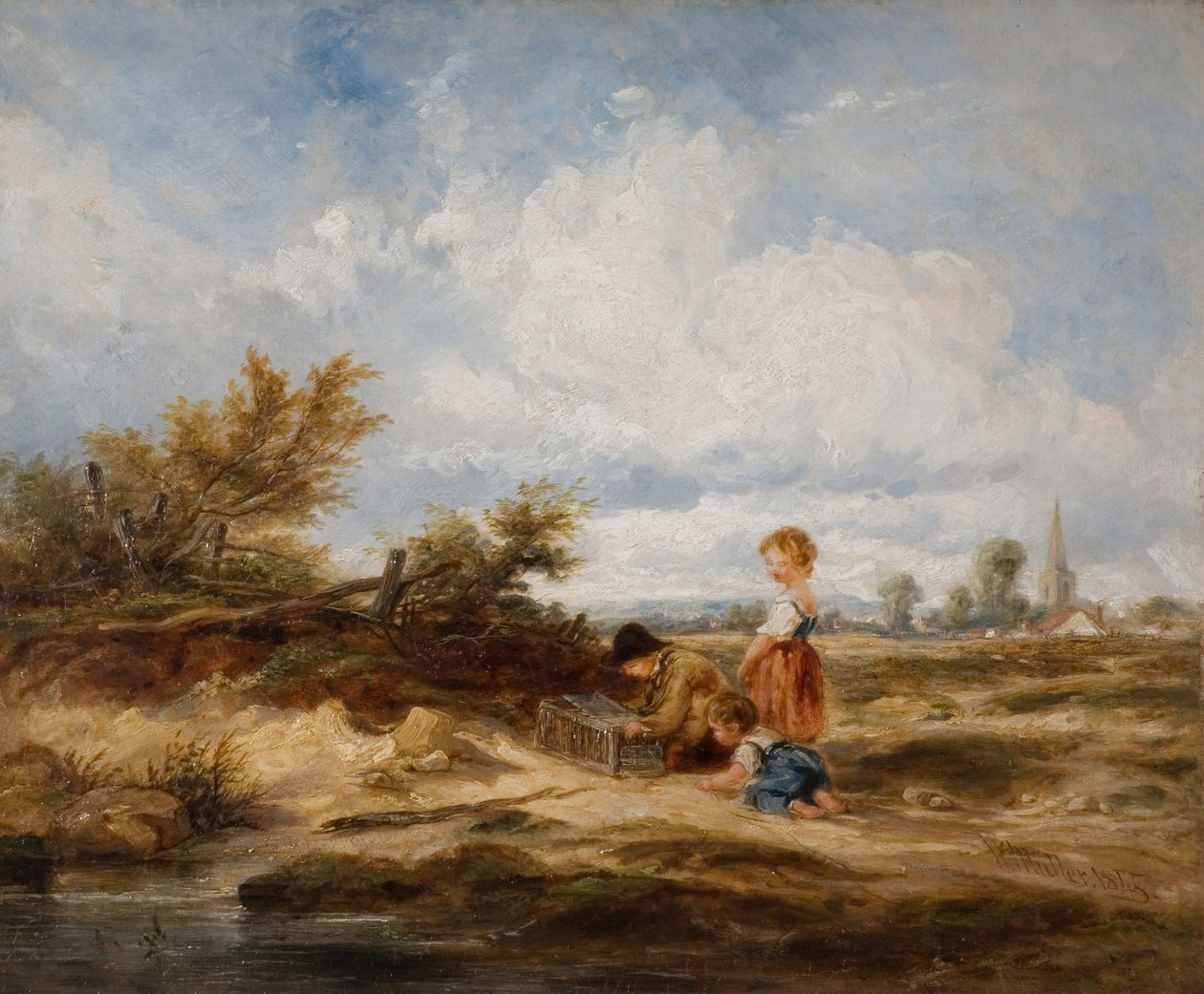 Hampstead Heath - Kuş Tuzağı, 1845. by William James Muller