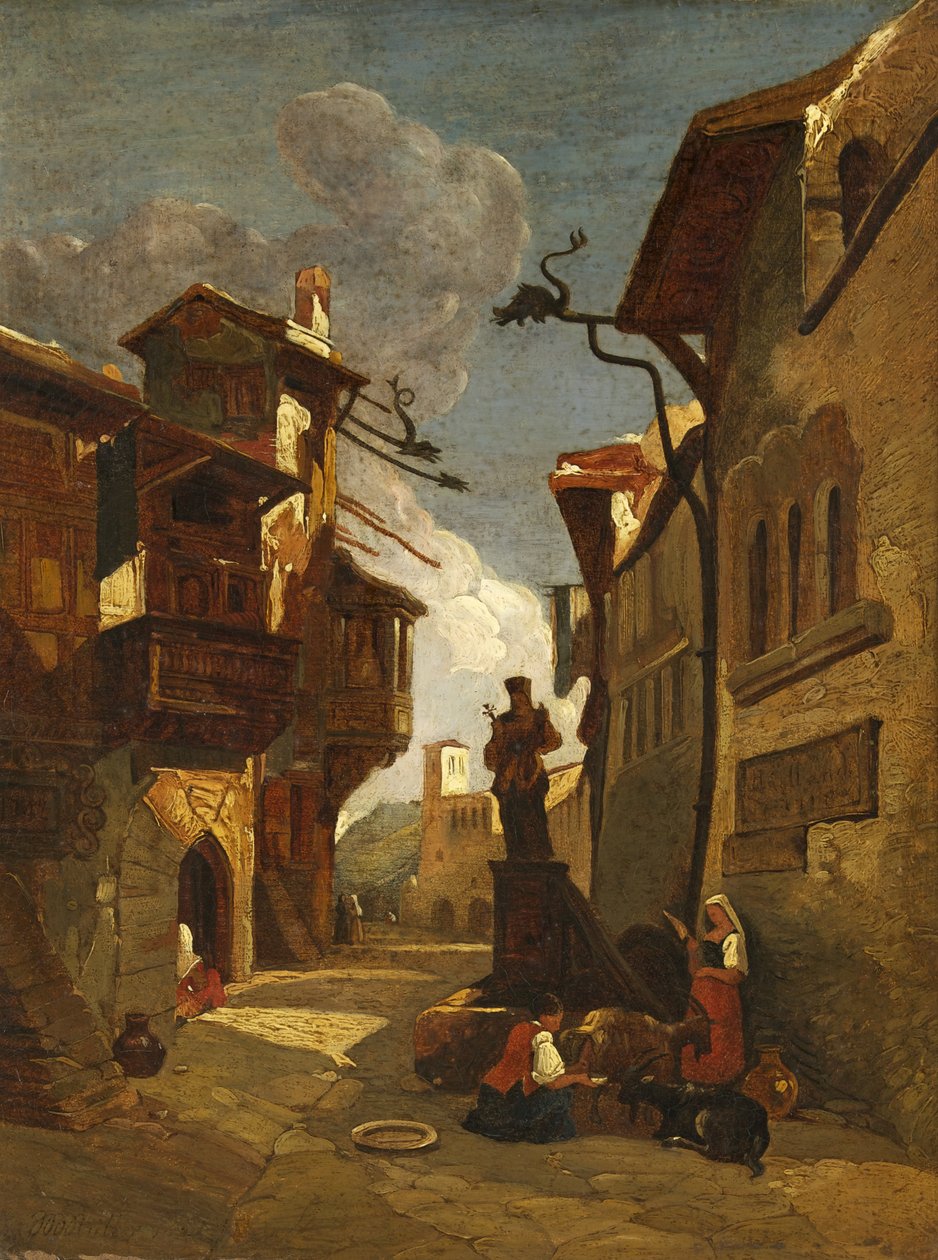 italyanca sokak sahnesi by William James Muller