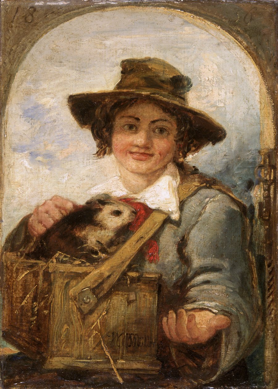 "Kobaylı İtalyan çocuk", 1836 by William James Muller