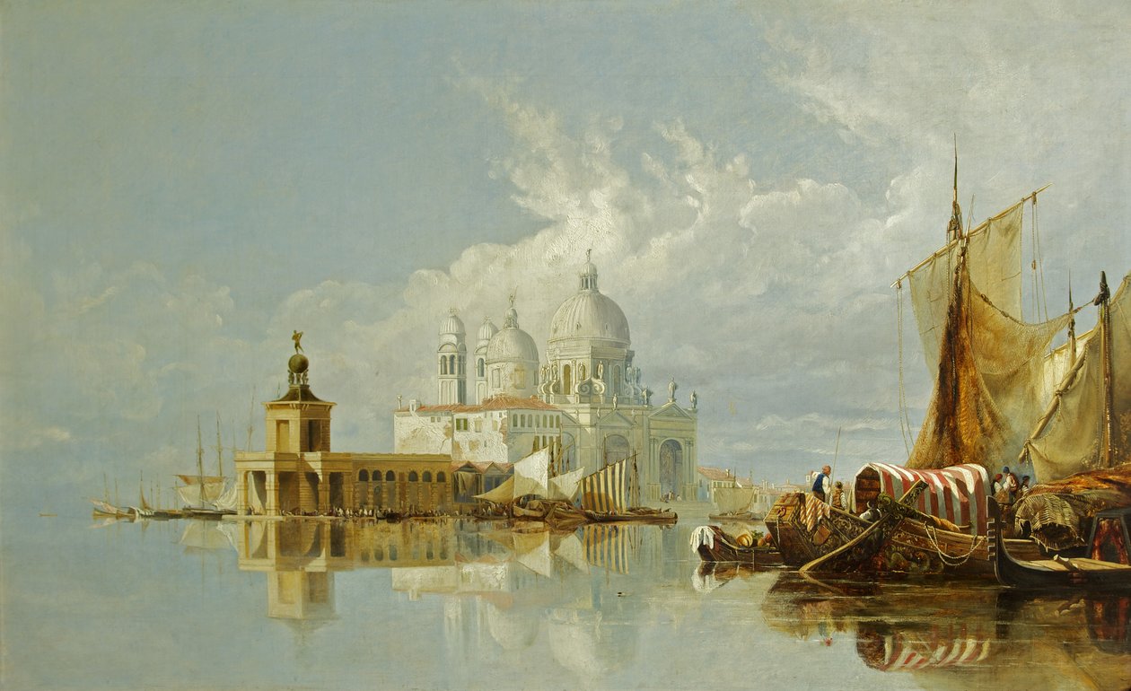 Santa Maria della Salute, Venedik, İtalya (tuval üzerine yağlı boya) by William James Muller