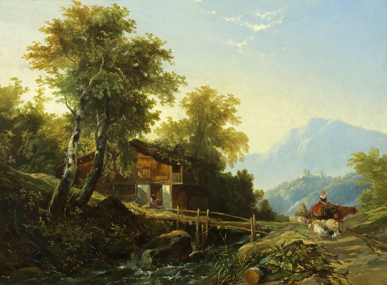İsviçre Dağ Evi by William James Muller