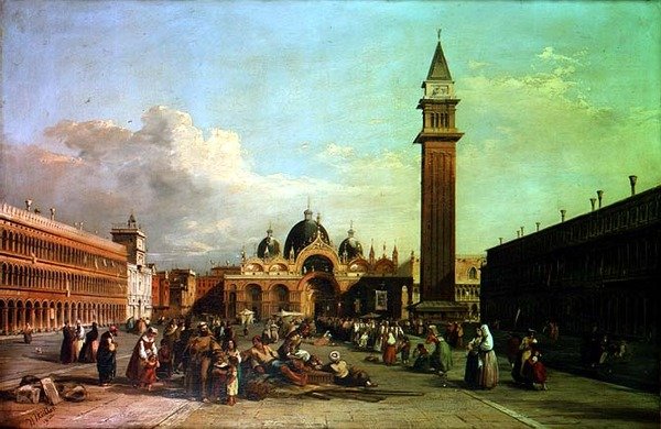 Bir alayı ile Piazza San Marco, by William James Muller