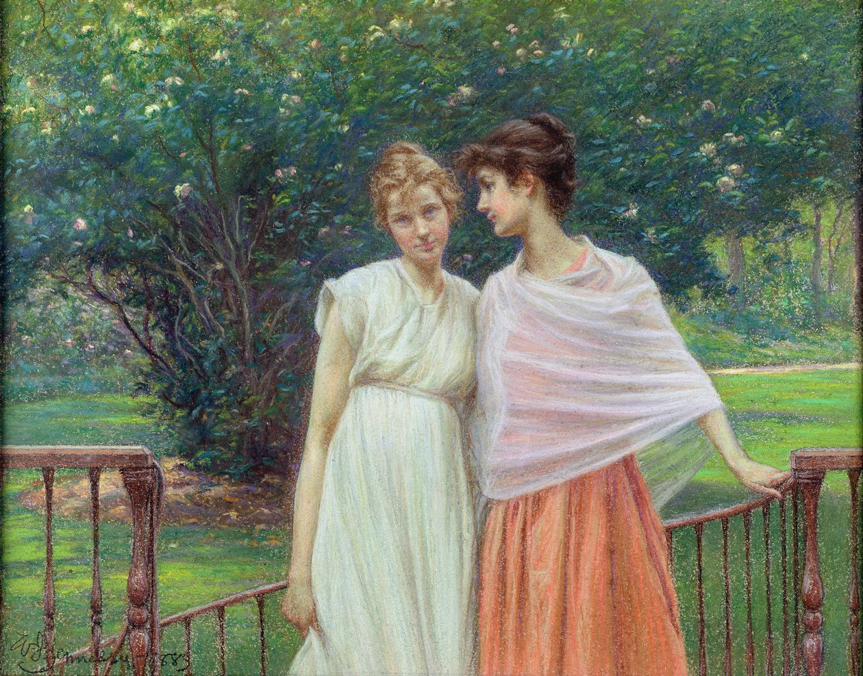 Bir Sır, 1889 (kağıt üzerinde pastel) by William John Hennessy